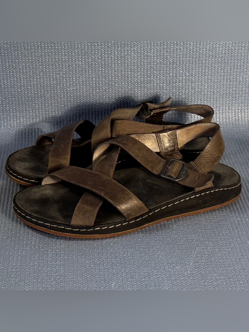 Chaco Wayfarer Tornado Strappy Sandals Brown Leather Women’s Size 8